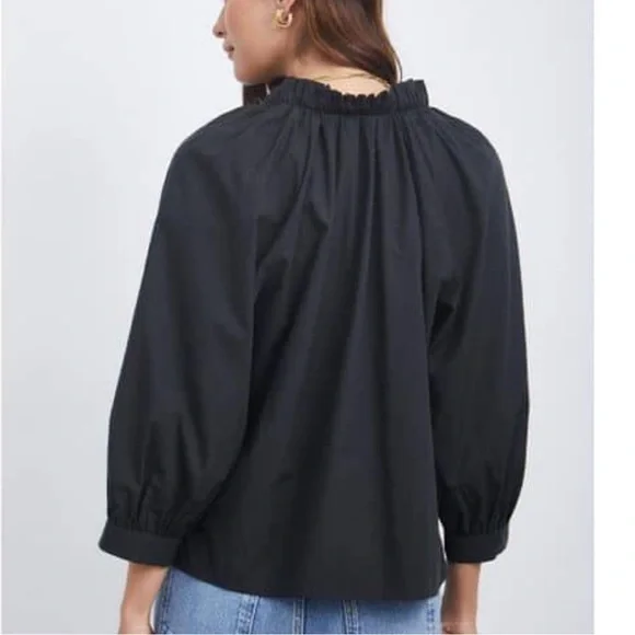 Rails Black V-Neck Blouse - Picture 3 of 8